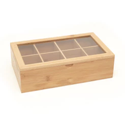 Caixa Decorativa de Bambu 8 Nichos - Oikos