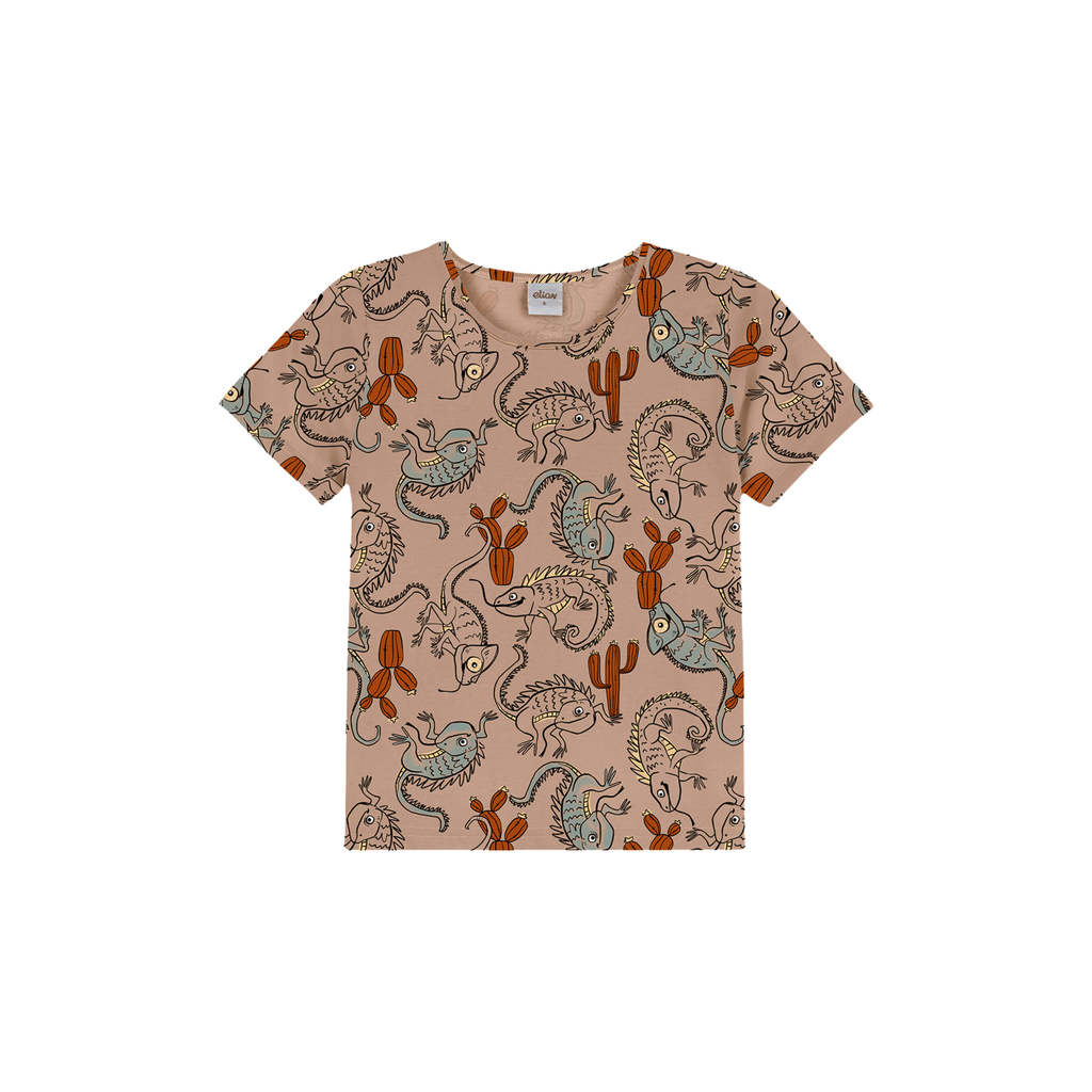 Camiseta Infantil Menino Divertida Elian Marrom em Oferta na Shopee