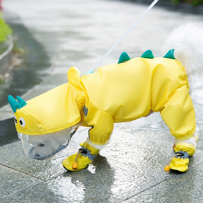 Capa De Chuva Ajustável À Prova D'água Para Cachorro