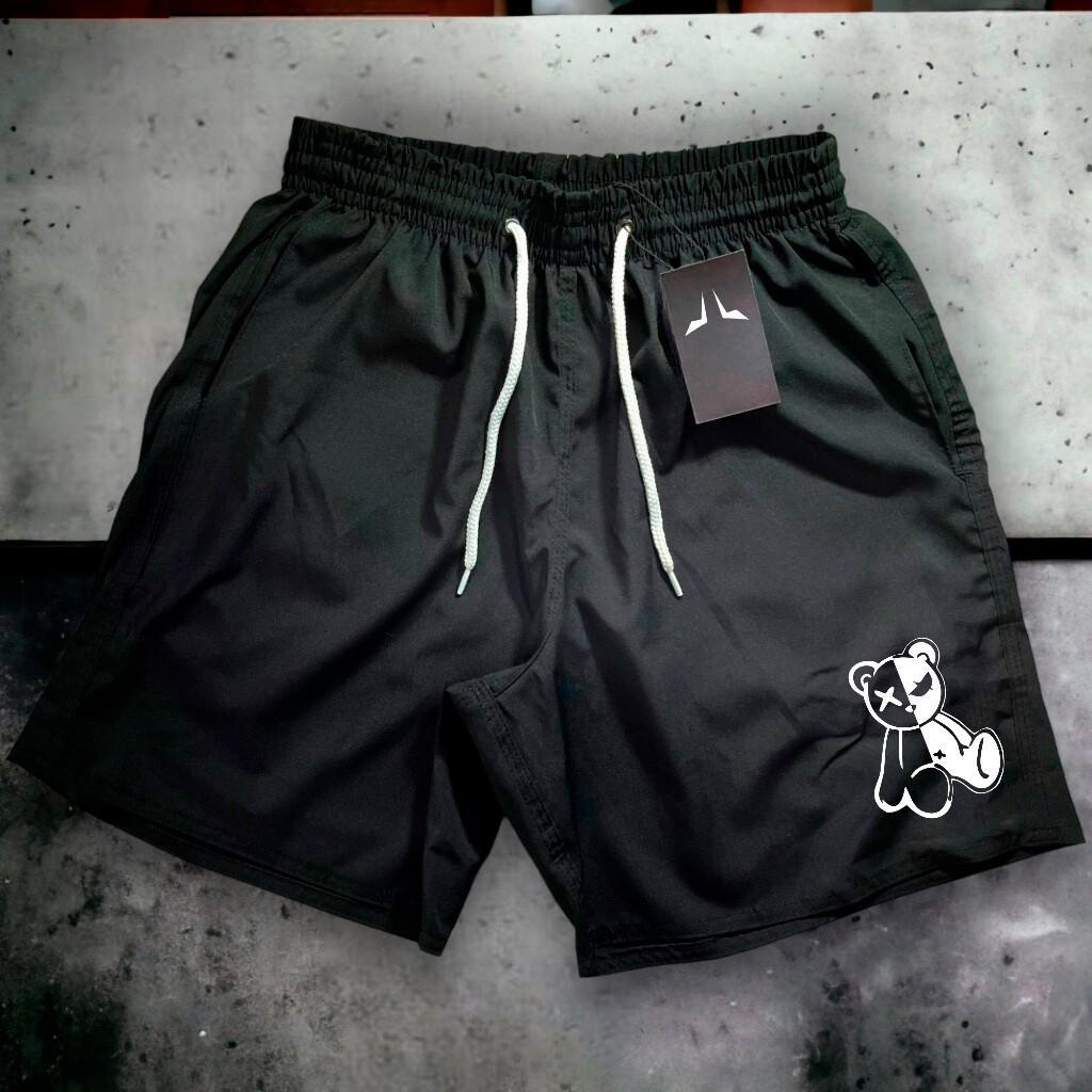 Bermuda Masculino Mauricinho Estampado Short Homem Modelo BEAR09 Esportivo Antiodor Corrida Academia