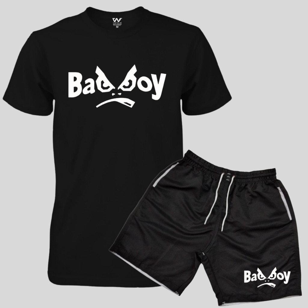 Kit Conjunto Camiseta Basica BadBoy + Short Tectel Premium Envio Rapido