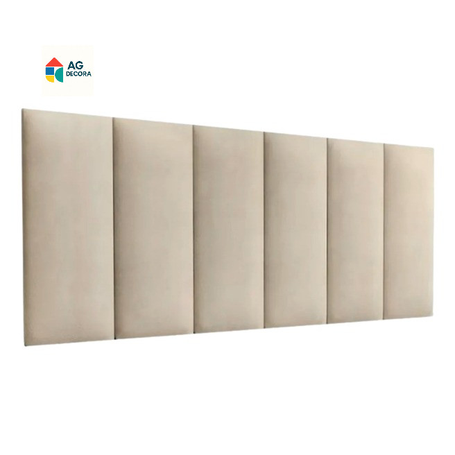 Kit Com Até 15 Placas de Cabeceira Modular Estofada  45x20cm Cama Solteiro Casal Queen King Envio24H