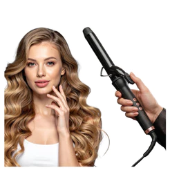 Modelador de Cachos Profissional 32mm Antifrizz Bivolt Automático Tela LCD 4 Níveis de Temperatura Cabo Giratório 360°