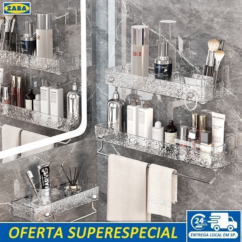 Suporte De Shampoo Prateleiras De Banheiro Sem Furo Acrilico Chifre