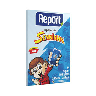 Papel Sulfite Report Seninha A4 Azul 75g com 100 Folhas em Oferta na Shopee