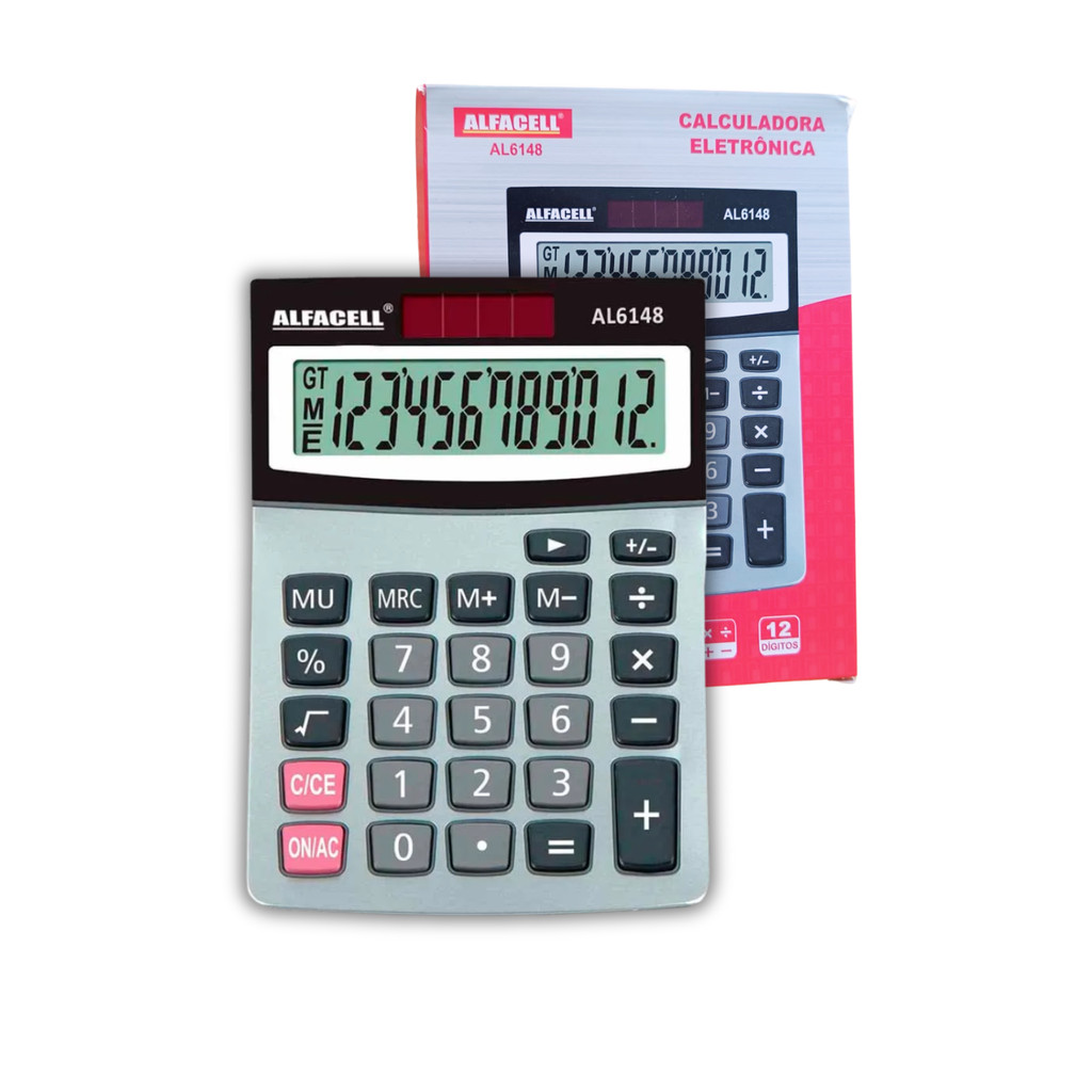 Calculadora 12 Digitos Alfacell Simples AL6148 Eletrônica