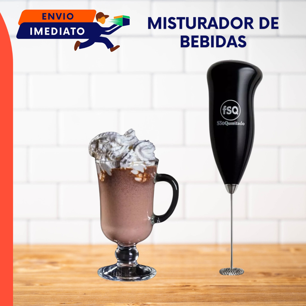 Mixer Misturador De Bebidas Batedor Elétrico Leite Café Shake Chocolate Quente Mixer