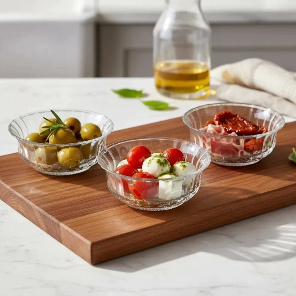 Conjunto 3 Potes Vidro Alexa Bowl Hermética Cozinha Porta Sobremesa Refratário Achadinhos