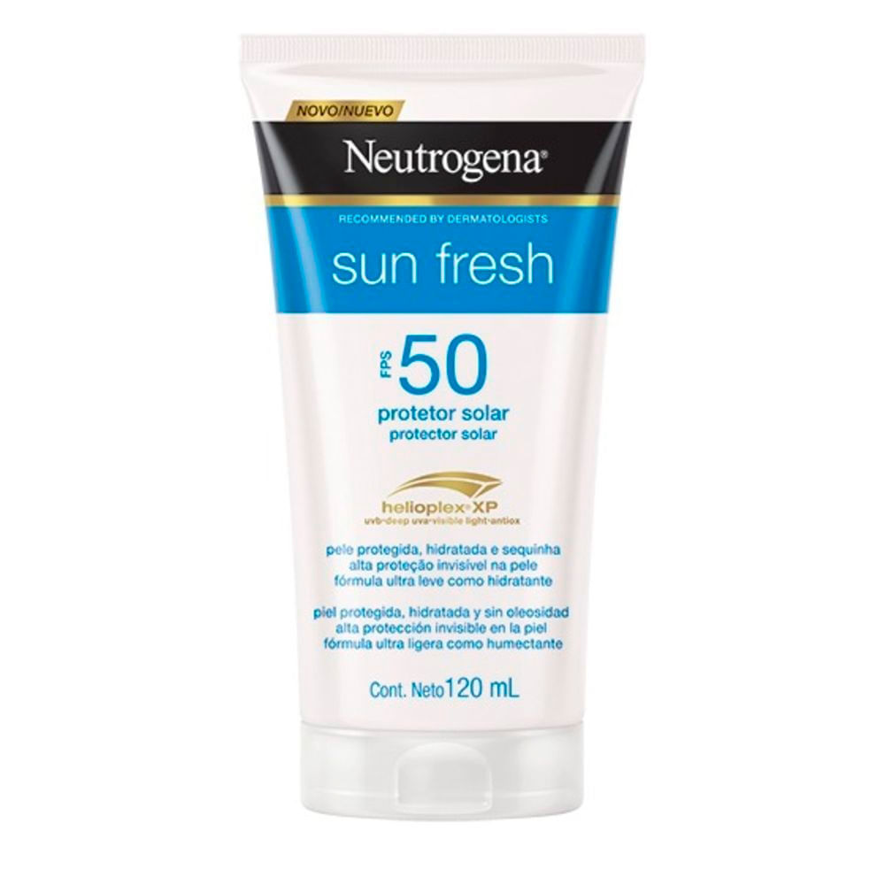 Protetor Solar Neutrogena Sun Fresh FPS 50 120ml em Oferta na Shopee