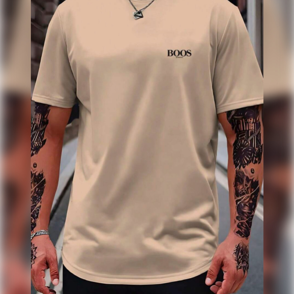 Camiseta Camiseta Streetwear Masculina Bos Peito Leve 100% Algodão Confortavel P ao GG