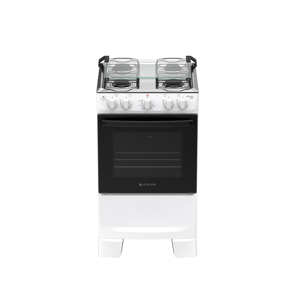 Fogão 4 bocas Atlas Mônaco Plus Automático Mesa Inox em Oferta na Shopee