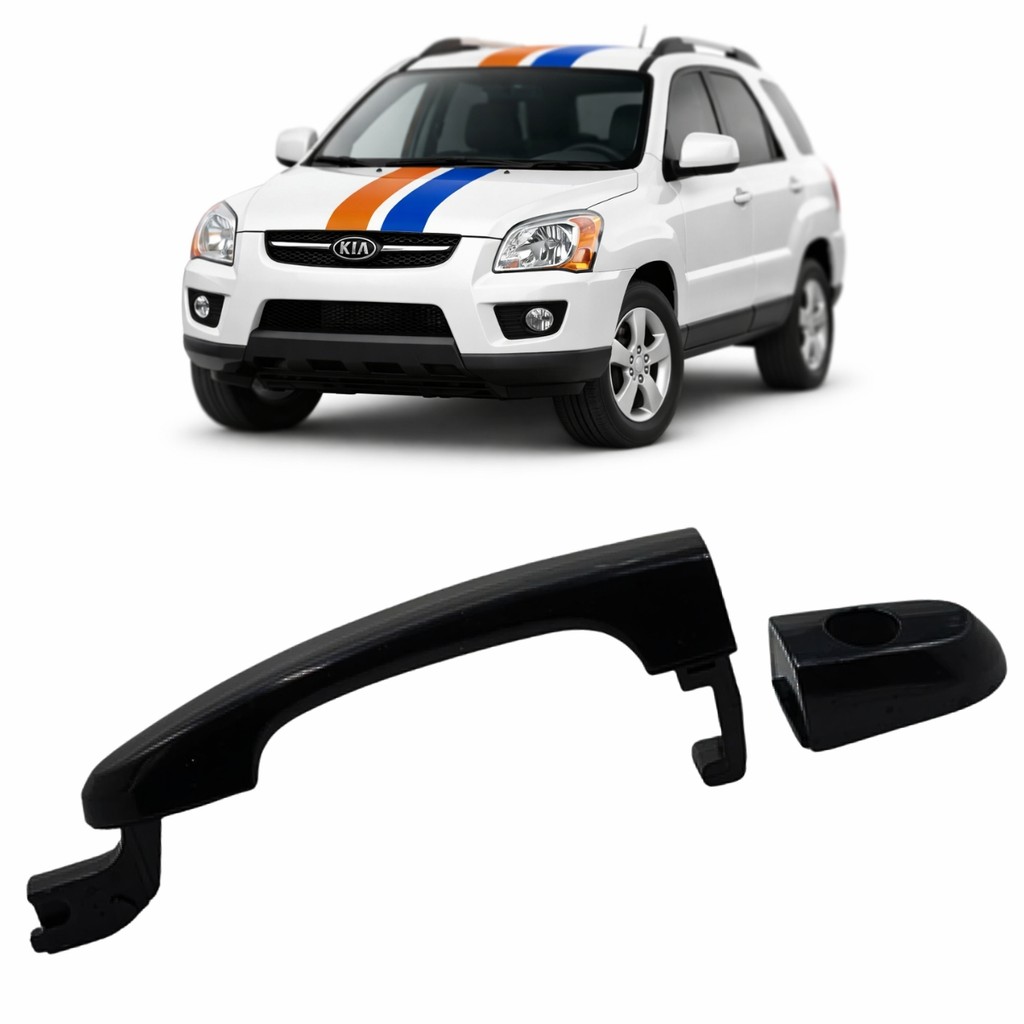 Maçaneta Externa Porta Motorista Kia Sportage 2005 a 2010 Dianteira Esquerda Preta OEM 826511F0103D 826511F0103P
