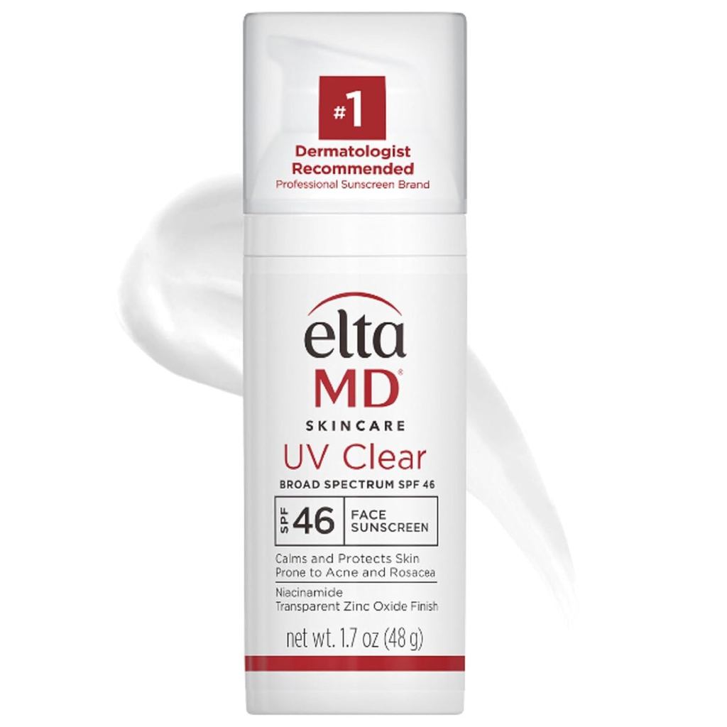 Protetor Solar Facial EltaMD UV Clear SPF 46, Protetor Solar Sem Óleo com Óxido de Zinco, Recomendado por Dermatologista