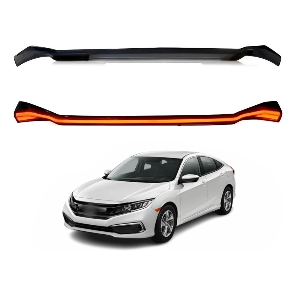 Aerofólio Led Seta Sequencial Civic G10 2017 À 2021 Fumê