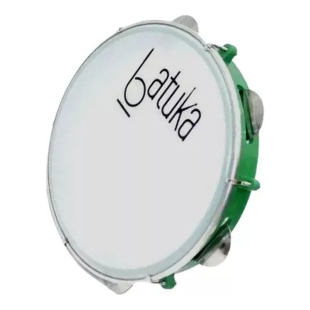 Pandeiro Luen 10 Polegadas Batuka Abs Pele Leitosa Verde