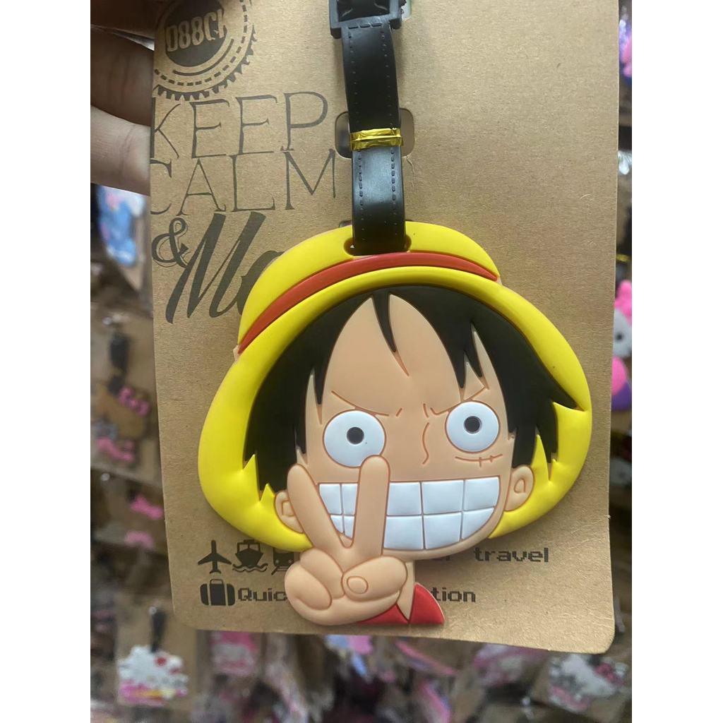 Etiqueta de bagagem fofa indispensável para viagem, peça única, Luffy Chopper Zoro, etiqueta de bagagem RLPV