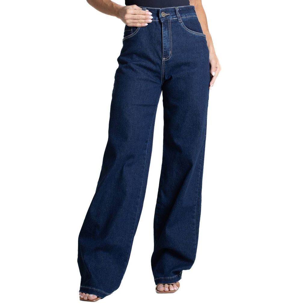 Calça Jeans Sawary Wide Leg - 281386 em Oferta na Shopee