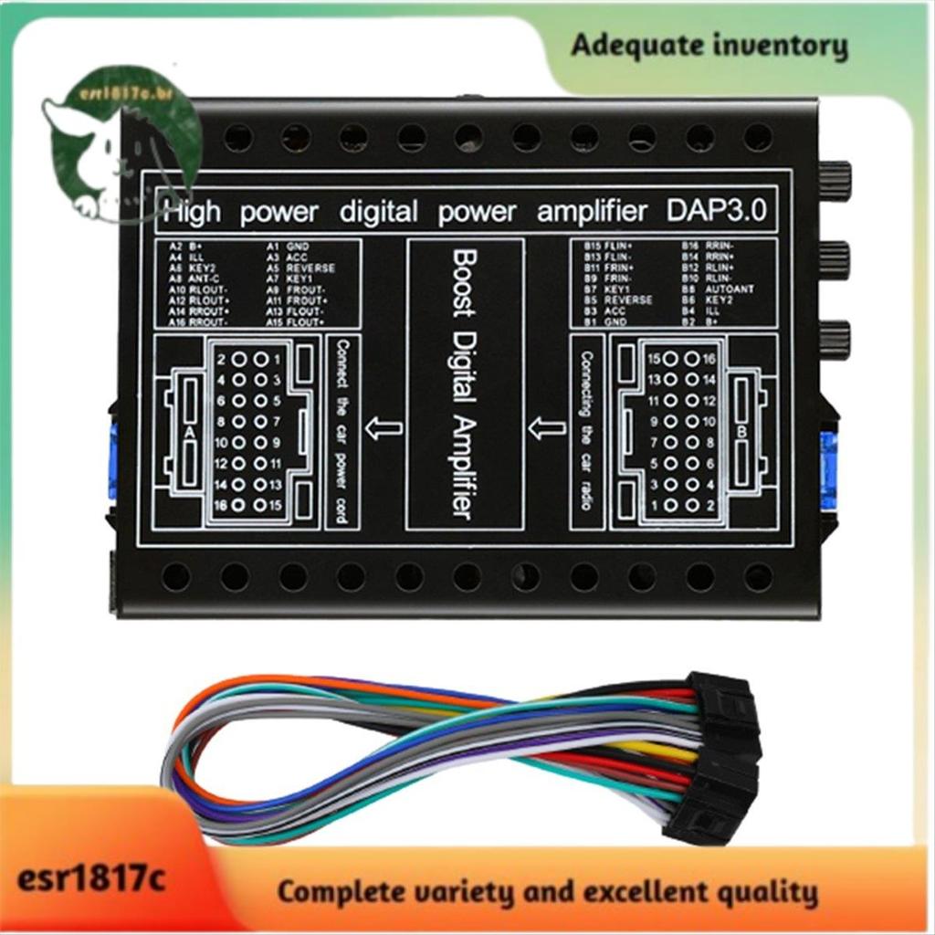 Amplificador De Carro DC 12V Hi-Fi Booster Áudio Estéreo Processadores De Som Digital 4x60W Para Android Atualização Sem