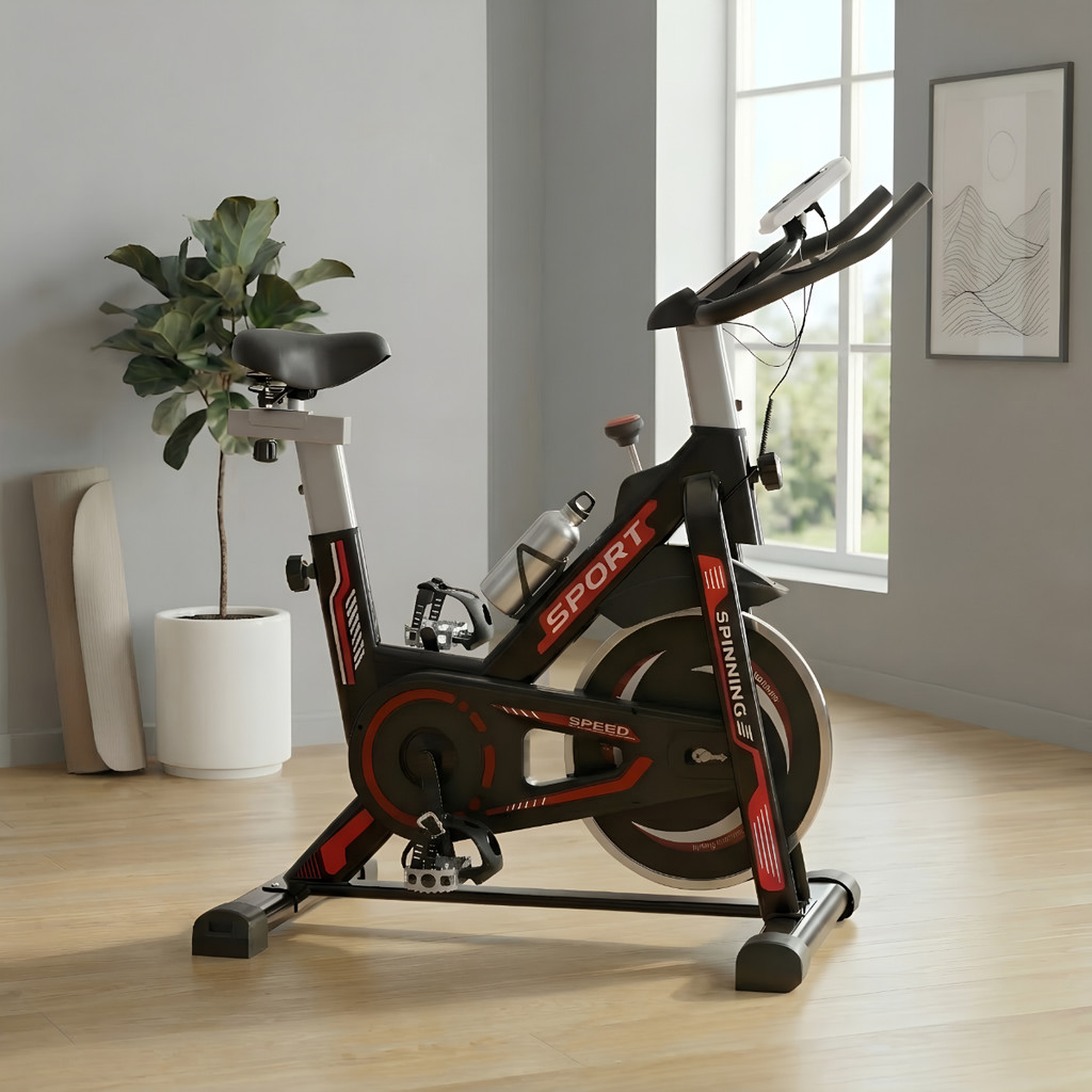 Bicicleta Ergométrica Spinning MOVICK 8kg Mecânica Cardio Fitness com Selim e Guidão Ajustáveis