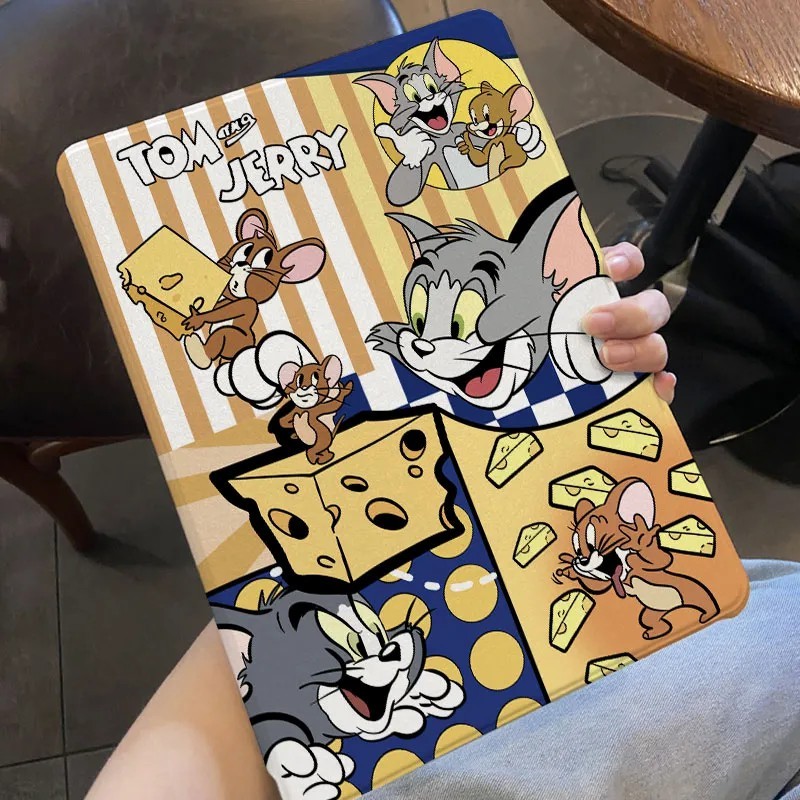 Capa Padrão Tom e Jerry Para Samsung Galaxy Tab A9 A9+ S6 Lite S7 S8 S9 FE+ Prot