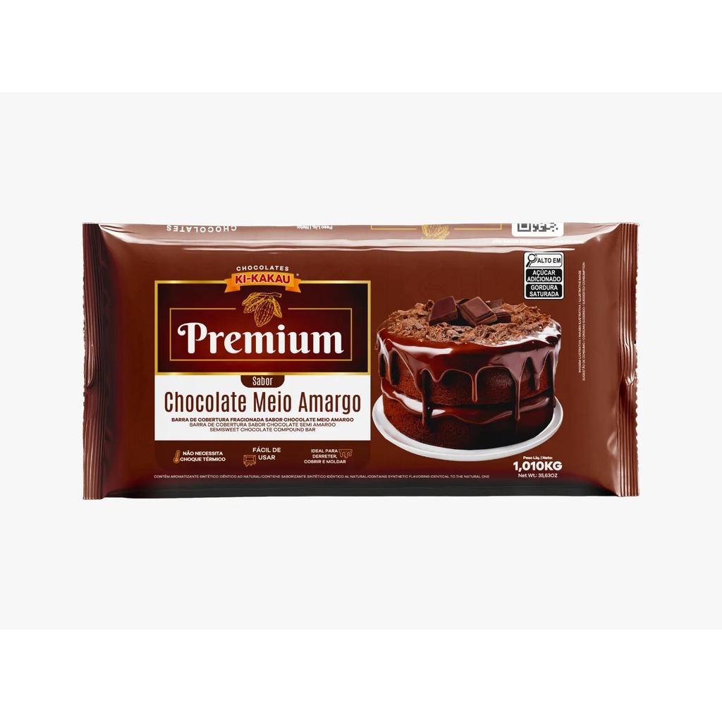 Barra Cobertura Premium Meio Amargo Kikakau 1,01kg
