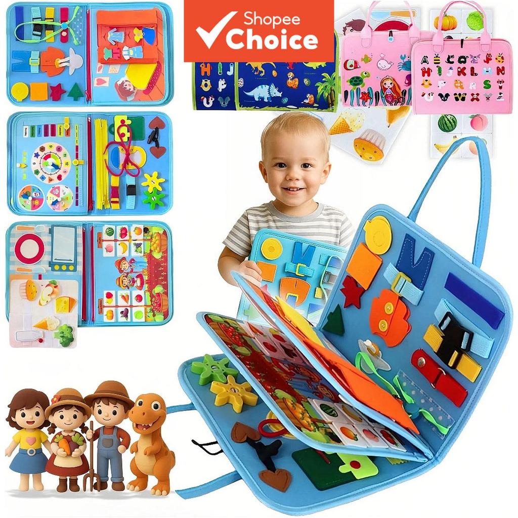  Prancha Sensorial Montessori Portátil - Brinquedo Educativo 1 Ano+ Viagem/Aprendizado Pré-escolar