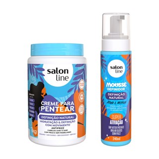 Kit Definição Natural com Mousse e Creme para Pentear em Oferta na Shopee