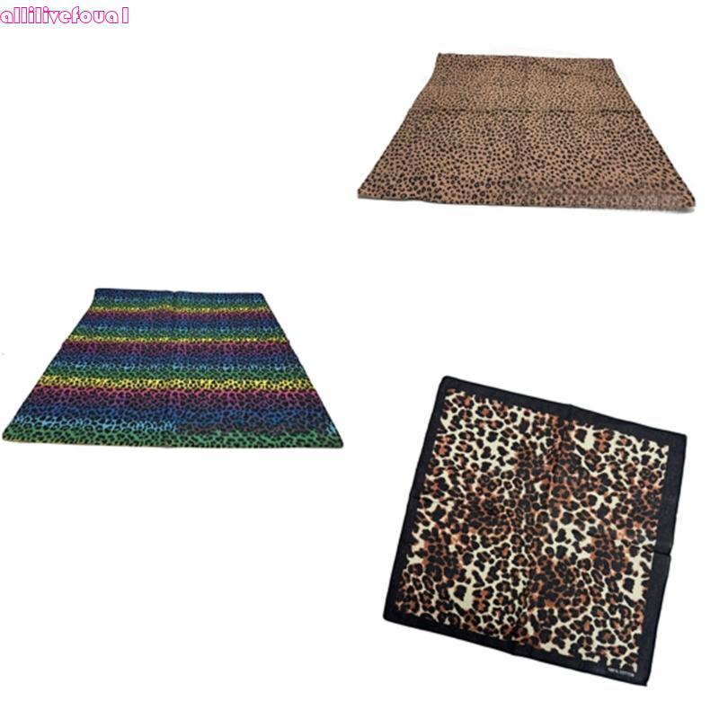 allilivefoua1 Hiphop Leopard Bandanas Para Unissex Quadrada Headwrap Motociclismo Lenço Atividade Ar Liv