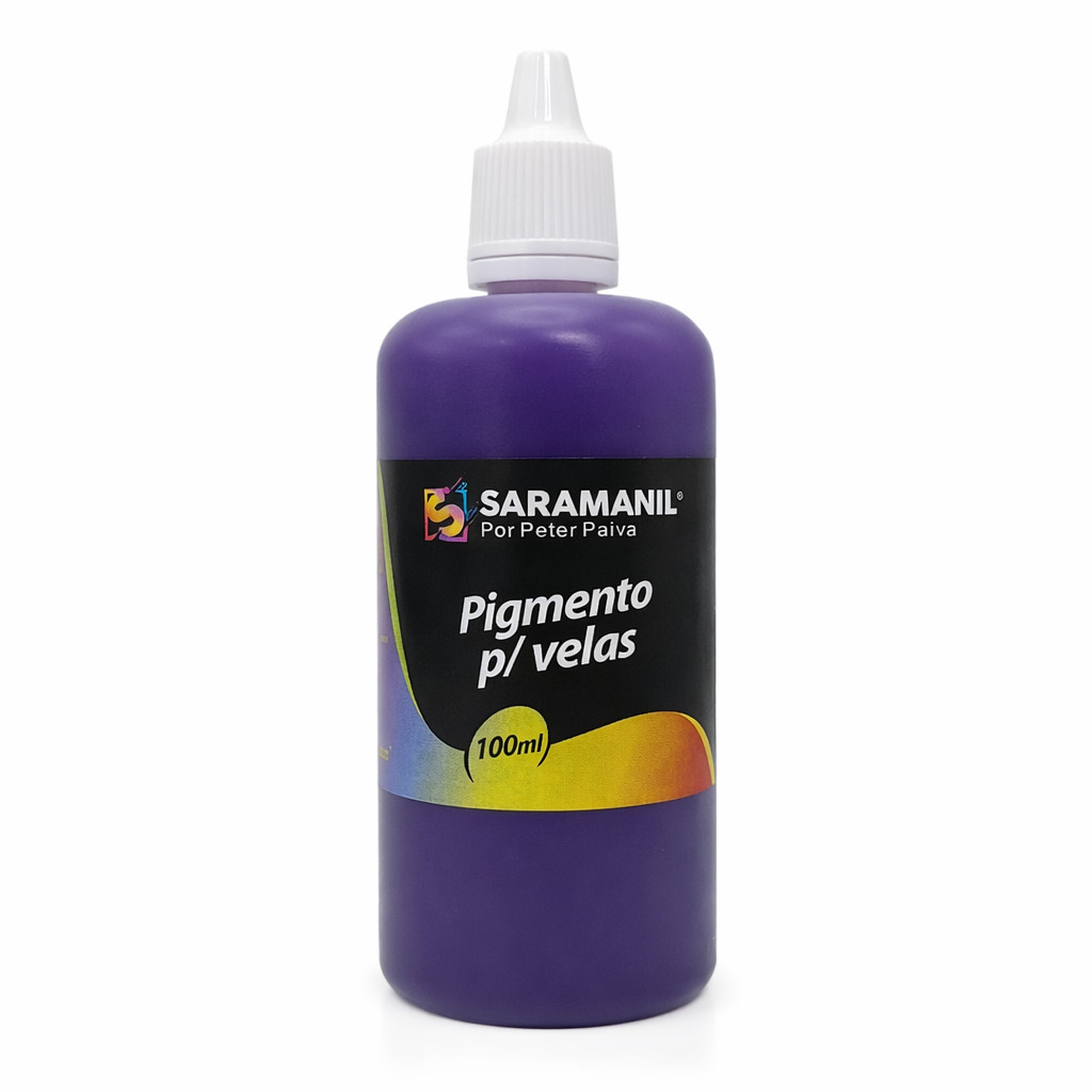 Pigmento Líquido para Velas 100ml Violeta Saramanil não migra