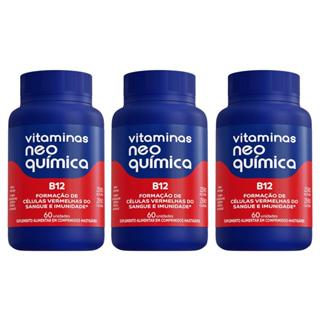 Kit c/3 Vitamina Neo Química B12 - 60 Cpr em Oferta na Shopee