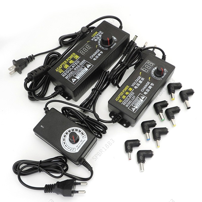 Adaptador Universal De 220V Para 12 V DC Fonte De Alimentação Ajustável 3V 5V 6V 9V 12V 15V 18V 24V 3A 5A volt 24W 72W 6