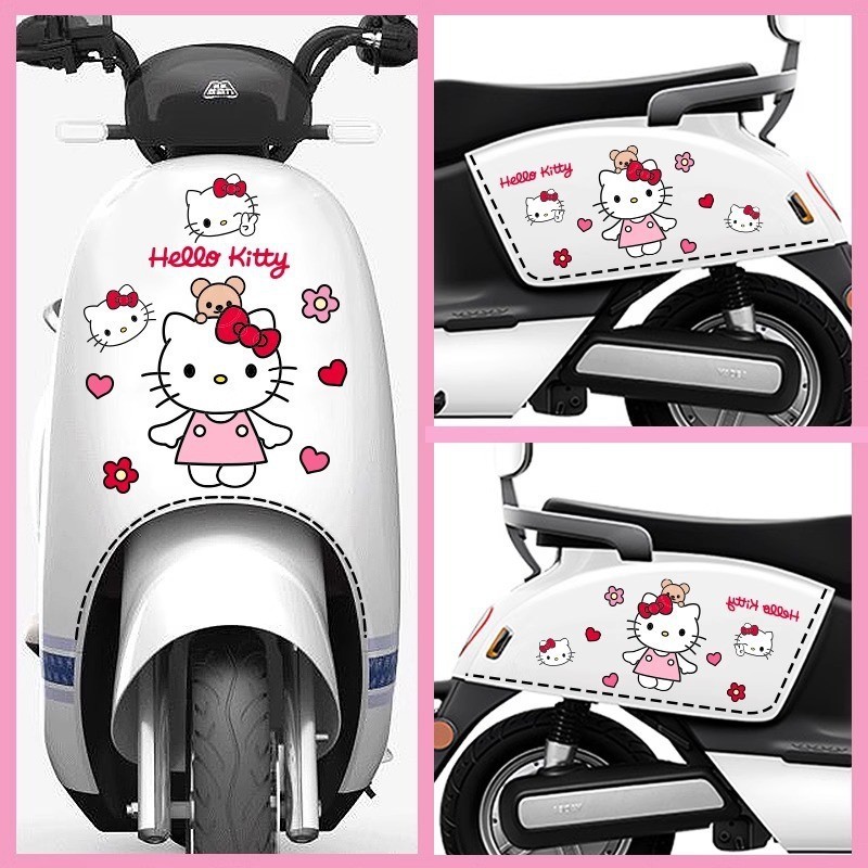 HelloKitty Adesivo Motocicleta Cartoon Adesivo Decorativo Capacete Adesivo À Prova D 'Água