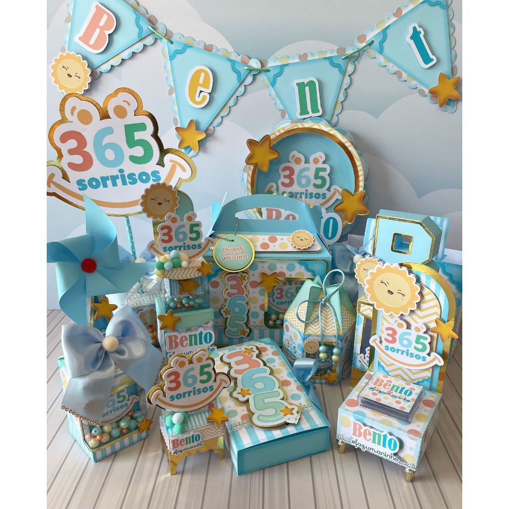 Caixinhas personalizadas, milk, cone e sushi, lembrancinhas, decoração Kit de festa aniversário 365 sorrisos
