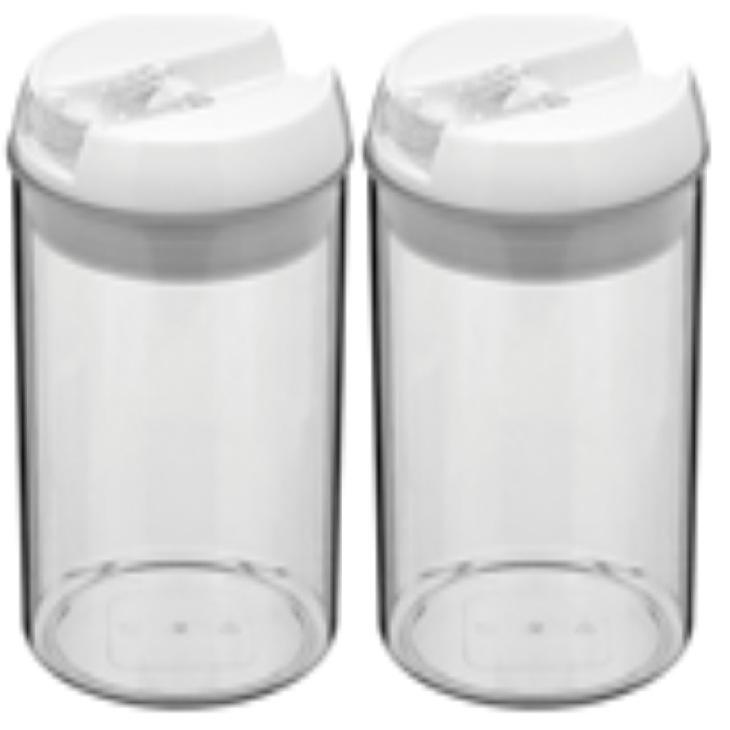 Kit 2 Pote Porta Mantimentos Pratik Hermético Plástico 750ml 16x10 Transparente