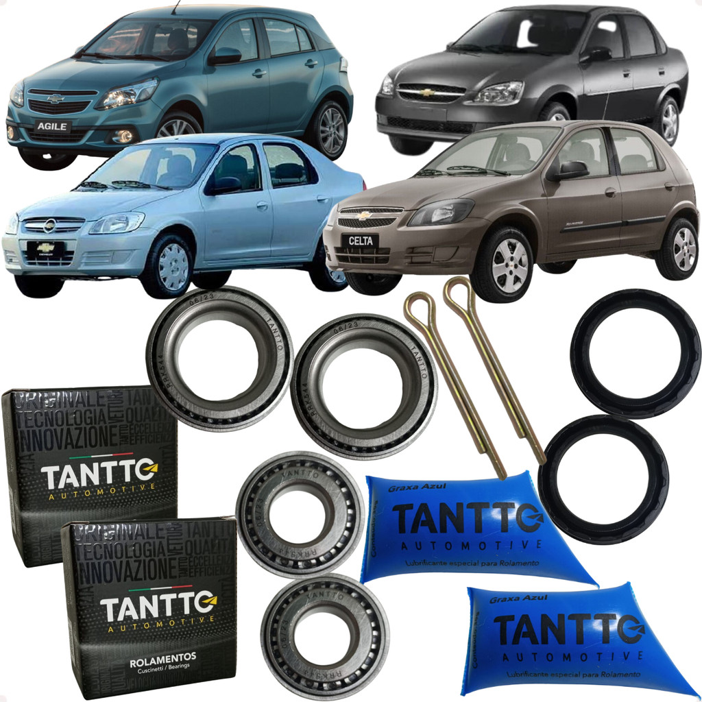 Kit Rolamento Roda Traseiro Celta Corsa Classic Wind Prisma Agile Tantto