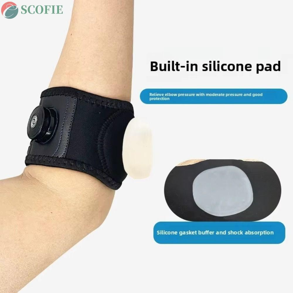 Cinta De Cotovelo De Tênis SCOFIE , Faixa De Suporte De Braço Pressurizada Com Almofada De Silicone Embutida , Respiráve
