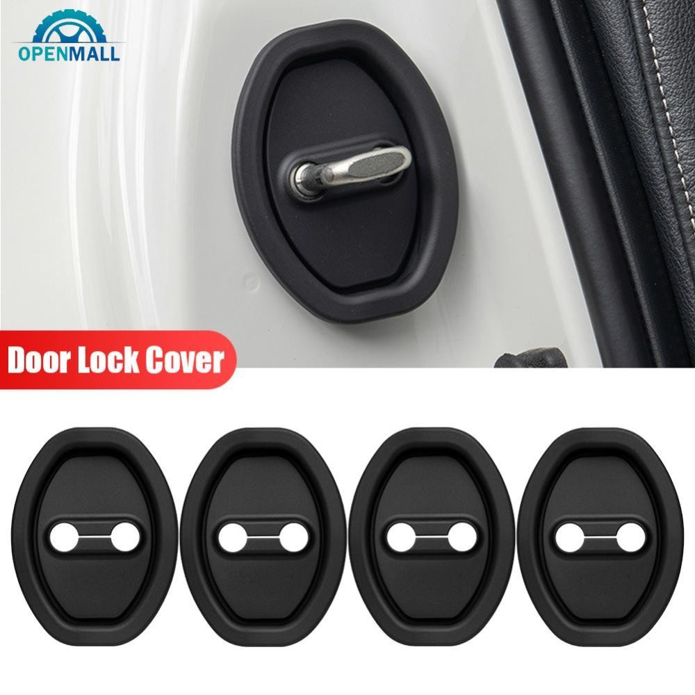   Protetor de Fivela de Fechadura de Porta de Carro Universal OPENMALL 4 peças Almofada de Silicone Espessada Anti-LCMY