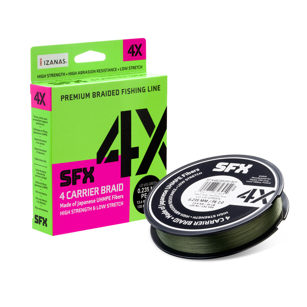 Linha Pesca Multifilamento Rapala Sufix SFX 4X 270m (Escolha Diâmetro) Linha 8 Fios Isca Artificial