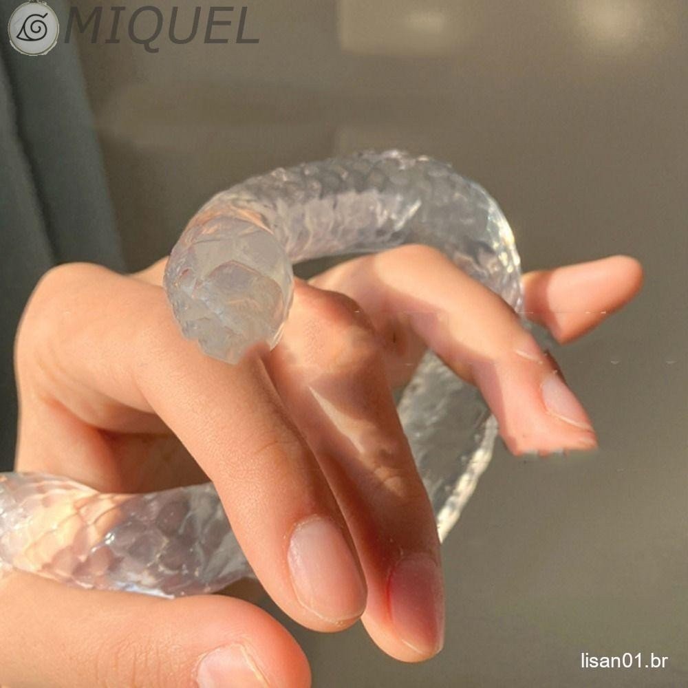 Brinquedo Transparente Do Aperto Da Cobra De , Pegajoso Feito À Mão Recuperação Lenta Ascensão , Simulação