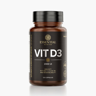 Vitamina Vit D3 2000UI 120 Cáps - Essential Nutrition em Oferta na Shopee