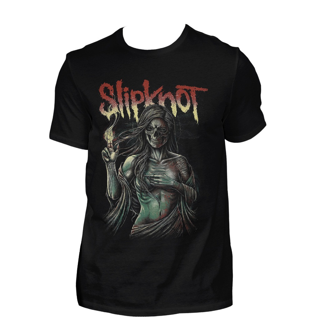 [Camiseta Premium em Algodão Puro]TT Camiseta Unissex Slipknot Burn Me Away Slp