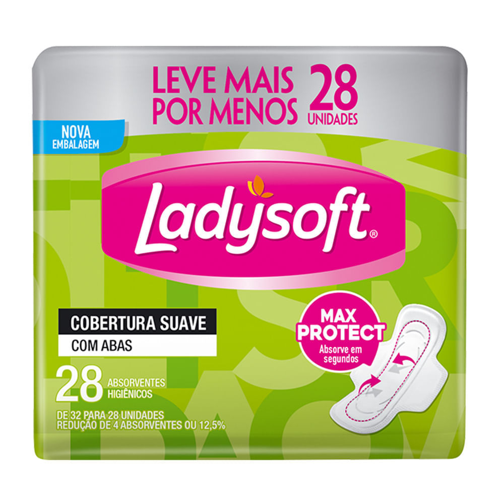 Absorvente Ladysoft Suave Com Abas Com 28 Unidades