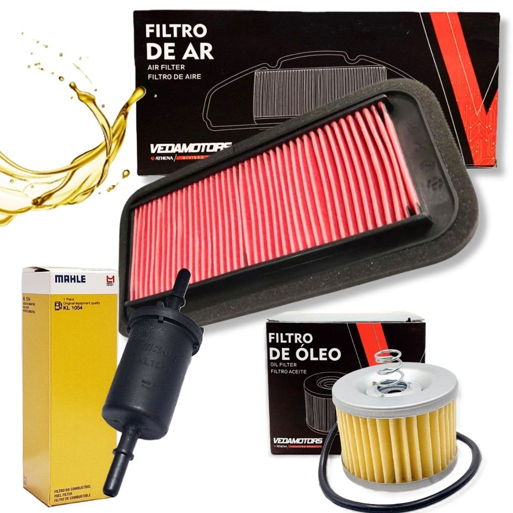 Kit de Filtros Fz15 150 Abs 2023-2025 (Filtro de Ar +  Filtro de Óleo + FIltro de Combustível) em Oferta na Shopee