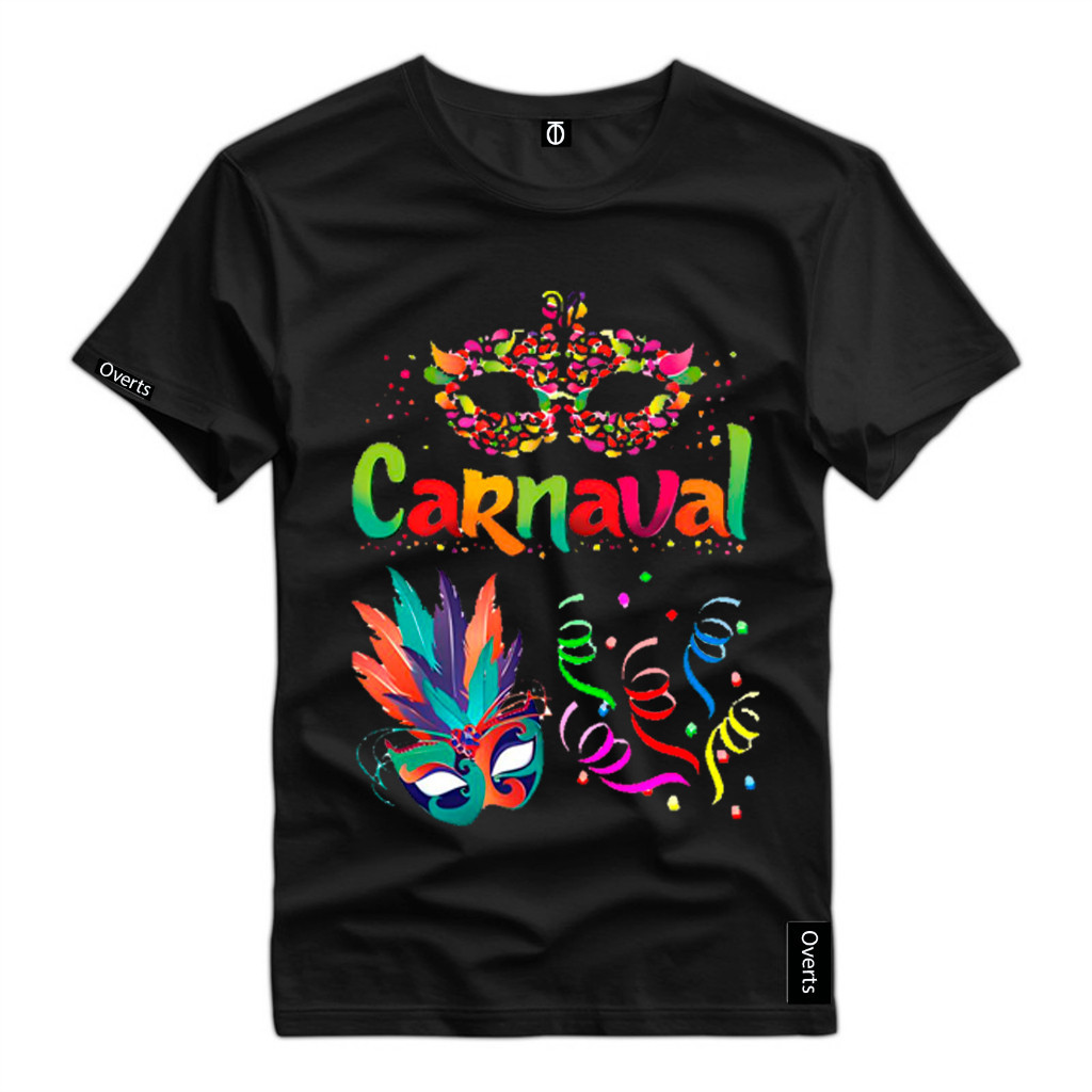Camisa Unissex Personalizada Carnaval Folia 01 Festa Carnavrou Camisa Algodão Básica E Leve