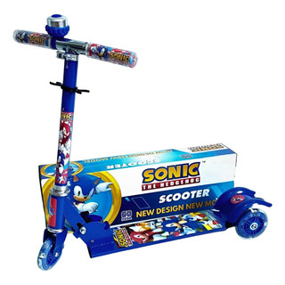 Patinete do Sonic 3 Rodas Azul Infantil - O Presente Perfeito (Pronta Entrega)