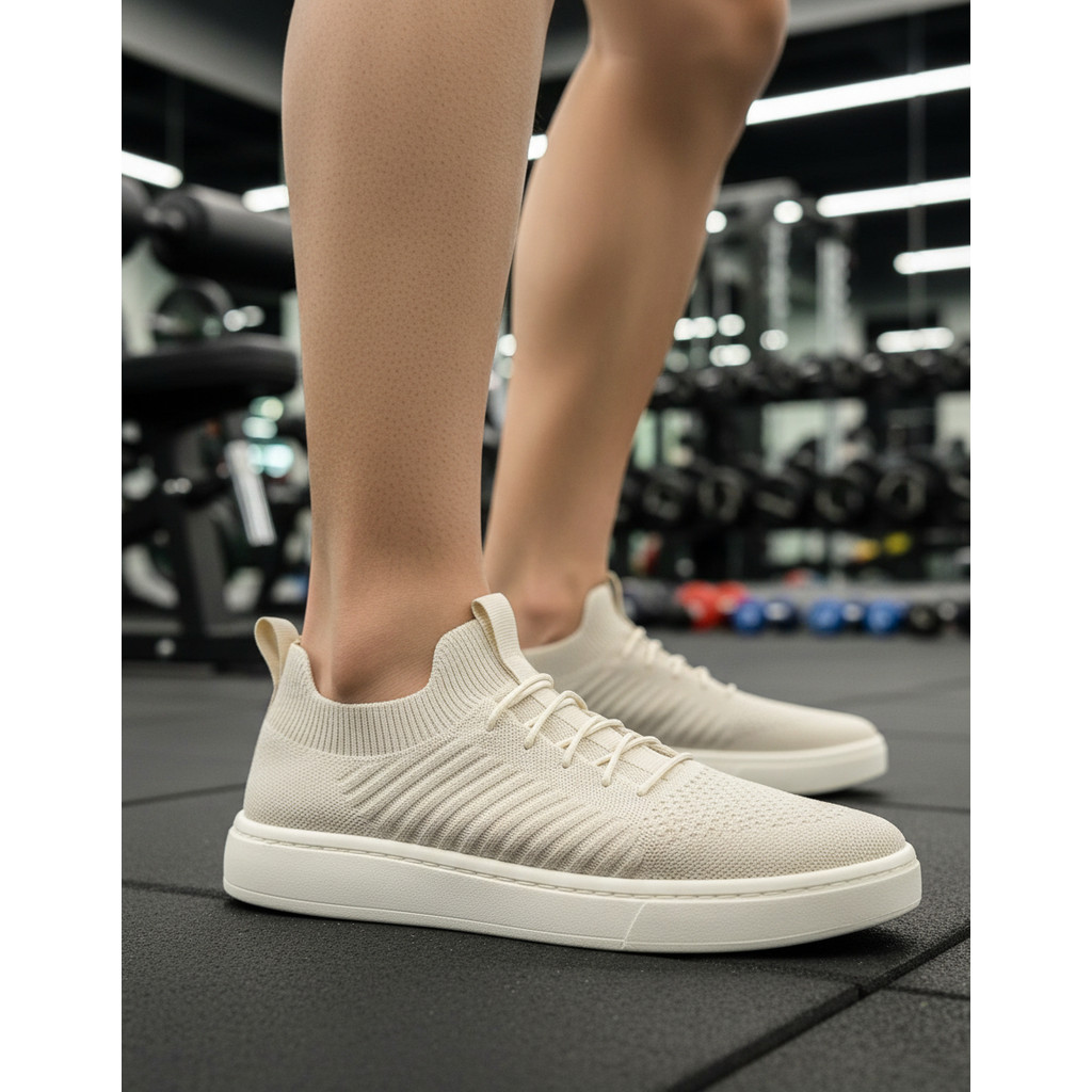 Tênis Slip Knit Meia Sapatênis Masculino Gel Conforto