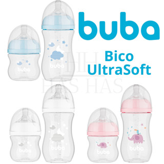 Kit 2 Mamadeiras Anticolica Buba Ultra Soft 120ml e 270ml Menina Menino Tamanho Fluxo 1 e 2 BPA Free em Oferta na Shopee