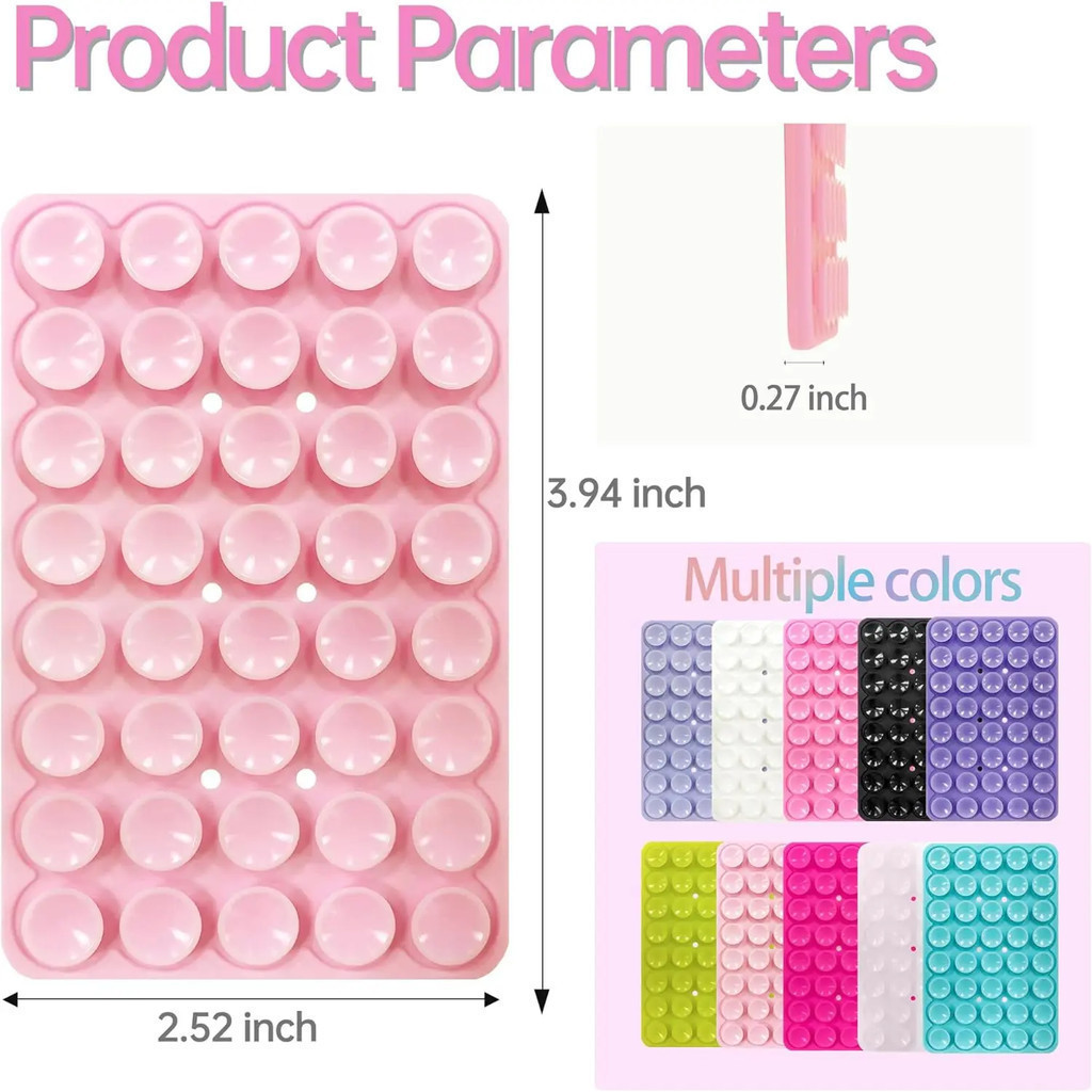 Suporte Prático Capinha de Silicone com Ventosa para Espelhos e Superfícies - 24/40 furos