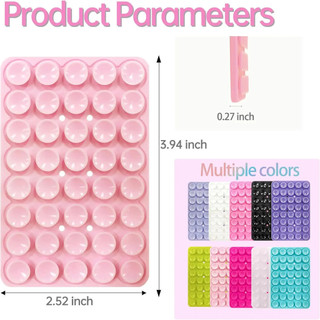 Suporte Prático Capinha de Silicone com Ventosa para Espelhos e Superfícies - 24/40 furos