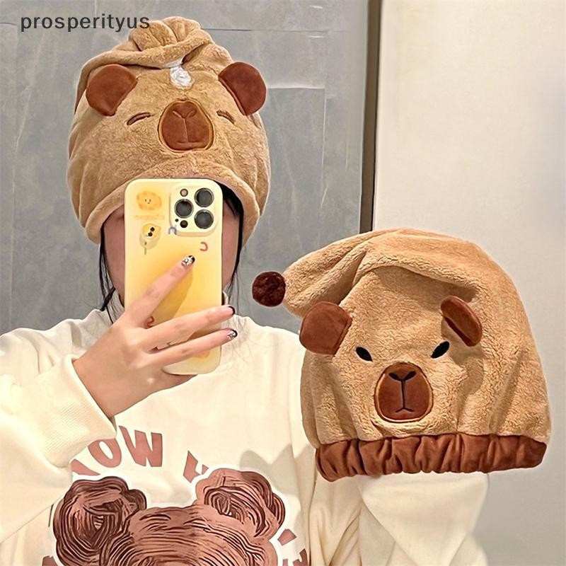 [prosperityus] Chapéu De Secagem De Cabelo De Capivara Touca Rápida Cobaia De Água Banho De Toalha Super Absorção Seco [